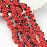 40 pcs 11*8mm Ladybug Polymer Clay Spacer Beads Jewelry Making DIY Bracelet