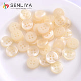 100-300Pcs 11mm Resin Buttons 4-Hole Sewing Scrapbooking Decorative