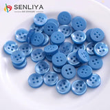 100-300Pcs 11mm Resin Buttons 4-Hole Sewing Scrapbooking Decorative