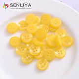 100-300Pcs 11mm Resin Buttons 4-Hole Sewing Scrapbooking Decorative
