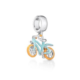 Thai Silver bicycle turtle fish Pendant Dangle Charm for DIY charms Bracelet