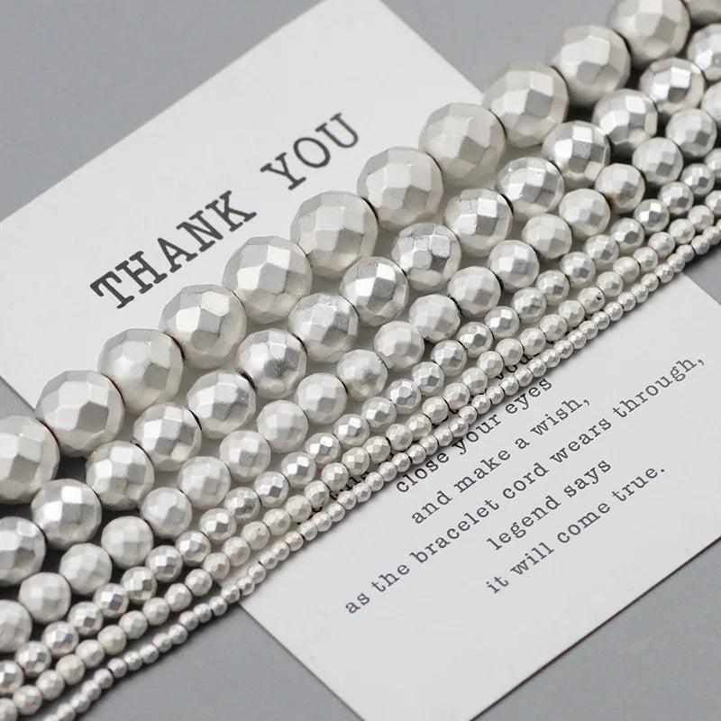 Matte Hematite Round Loose Beads 2-10mm