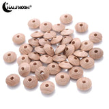 50pcs 12/14mm Natural Wood Bead Beech Wooden Abacus Beads