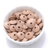 50pcs 12/14mm Natural Wood Bead Beech Wooden Abacus Beads