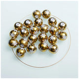 10mm Christmas Snow Pattern Glass Beads for Decor