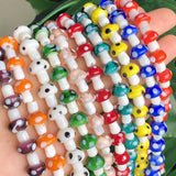Multicolor Mushroom Glass Beads for DIY Jewelry Making