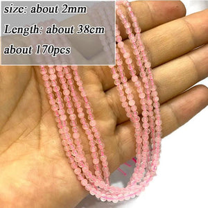 Rose Quartz Pink Crystal Stone Beads for Jewelry Making