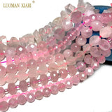 Rose Quartz Pink Crystal Stone Beads for Jewelry Making
