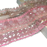 Rose Quartz Pink Crystal Stone Beads for Jewelry Making