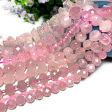 Rose Quartz Pink Crystal Stone Beads for Jewelry Making