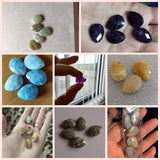 Natural Faceted Stone Beads Water Drop Shaped Quartz Rhodonite Charms