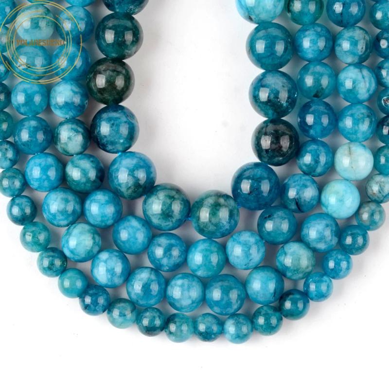 Chalcedony Apatite Beads 6 8 10mm Round Loose Spacer Mineral Beads