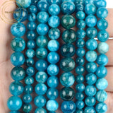 Chalcedony Apatite Beads 6 8 10mm Round Loose Spacer Mineral Beads