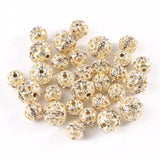 50pcs Crystal Rhinestone Round Ball Spacer Beads for Jewelry