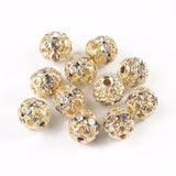 50pcs Crystal Rhinestone Round Ball Spacer Beads for Jewelry