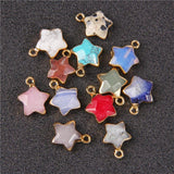Star Agate Pentacle Gem Pendant for DIY Jewelry 14mm*12mm