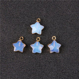 Star Agate Pentacle Gem Pendant for DIY Jewelry 14mm*12mm