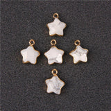 Star Agate Pentacle Gem Pendant for DIY Jewelry 14mm*12mm