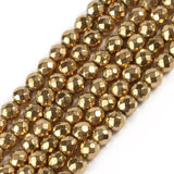 Gold-Plated Hematite Beads Natural Stone Spacer Loose Beads