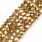 Gold-Plated Hematite Beads Natural Stone Spacer Loose Beads