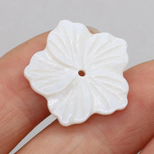10pcs Natural Shell Flower Beads DIY Jewelry Necklace Accessories