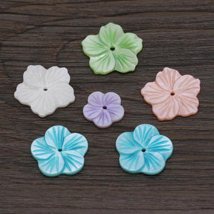 10pcs Natural Shell Flower Beads DIY Jewelry Necklace Accessories
