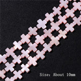 Natural Dyed Cross Shell Beads Mother of Pearl Shell Bead for DIY Jewelry
