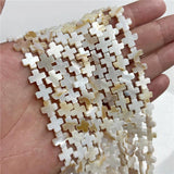 Natural Dyed Cross Shell Beads Mother of Pearl Shell Bead for DIY Jewelry