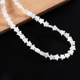 6mm Natural Mother of Pearl Shell Five-Pointed Star Pentagram Beads