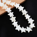 6mm Natural Mother of Pearl Shell Five-Pointed Star Pentagram Beads