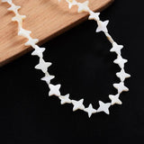 6mm Natural Mother of Pearl Shell Five-Pointed Star Pentagram Beads
