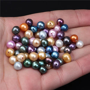 7-8mm Plated Mixed Pearl Beads Freshwater Natural Pearl Loose Beads