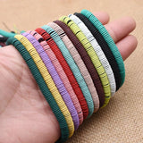 Natural Hematite Stone Matte Rubber Disc Beads for Jewelry Making