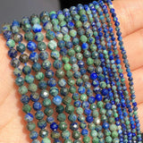 Lapis Lazuli Faceted Spacer Beads 15''