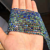 Lapis Lazuli Faceted Spacer Beads 15''