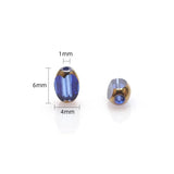50Pcs/Lot 4X6mm Glass Oval Beads Faceted Loose Beaded for Jewelry Making