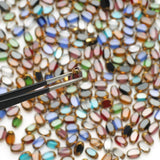 50Pcs/Lot 4X6mm Glass Oval Beads Faceted Loose Beaded for Jewelry Making