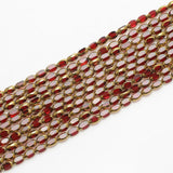 50Pcs/Lot 4X6mm Glass Oval Beads Faceted Loose Beaded for Jewelry Making
