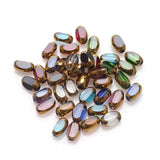 50Pcs/Lot 4X6mm Glass Oval Beads Faceted Loose Beaded for Jewelry Making