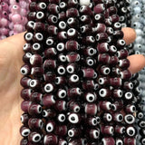 Devil Eye Crystal Beads Round Stone Beads DIY Bracelet 4/6/8/10mm