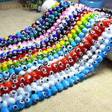 Devil Eye Crystal Beads Round Stone Beads DIY Bracelet 4/6/8/10mm