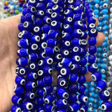 Devil Eye Crystal Beads Round Stone Beads DIY Bracelet 4/6/8/10mm