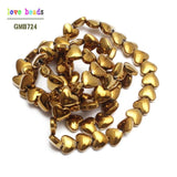 Hematite Stone Beads 6*5mm Heart Spacer 78pcs