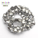 Hematite Stone Beads 6*5mm Heart Spacer 78pcs