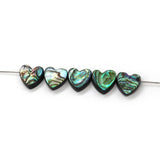Abalone Shell Cross Hole Heart Shaped Beads 10mm for DIY Jewelry