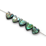 Abalone Shell Cross Hole Heart Shaped Beads 10mm for DIY Jewelry