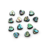 Abalone Shell Cross Hole Heart Shaped Beads 10mm for DIY Jewelry