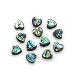 Abalone Shell Cross Hole Heart Shaped Beads 10mm for DIY Jewelry