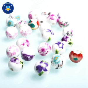 Vintage Chinese Ceramic Beads for Jewelry Making