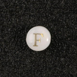 3pcs Natural A-Z Shell Beads Round Flat Alphabet Spacer Beads For Jewelry Making